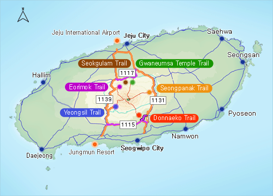 Jungle Maps Tourist Map Of Jeju Island