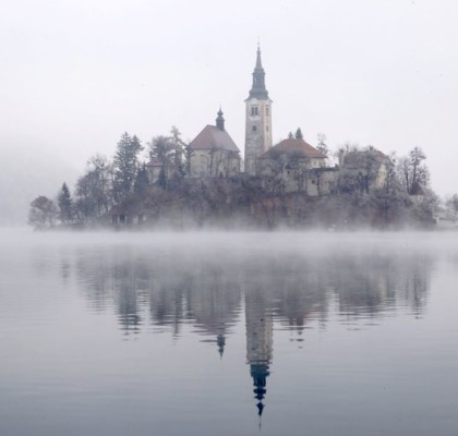 Misty Magical Lake Bled (Slovenia)