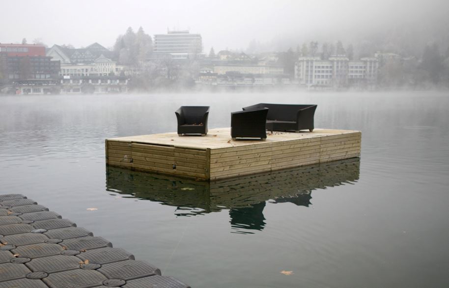 Lake Bled art installation