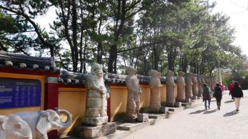 12 chinese zodiac animals at haedong yonggungsa temple
