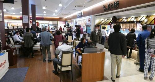 Typical food court at rest stop