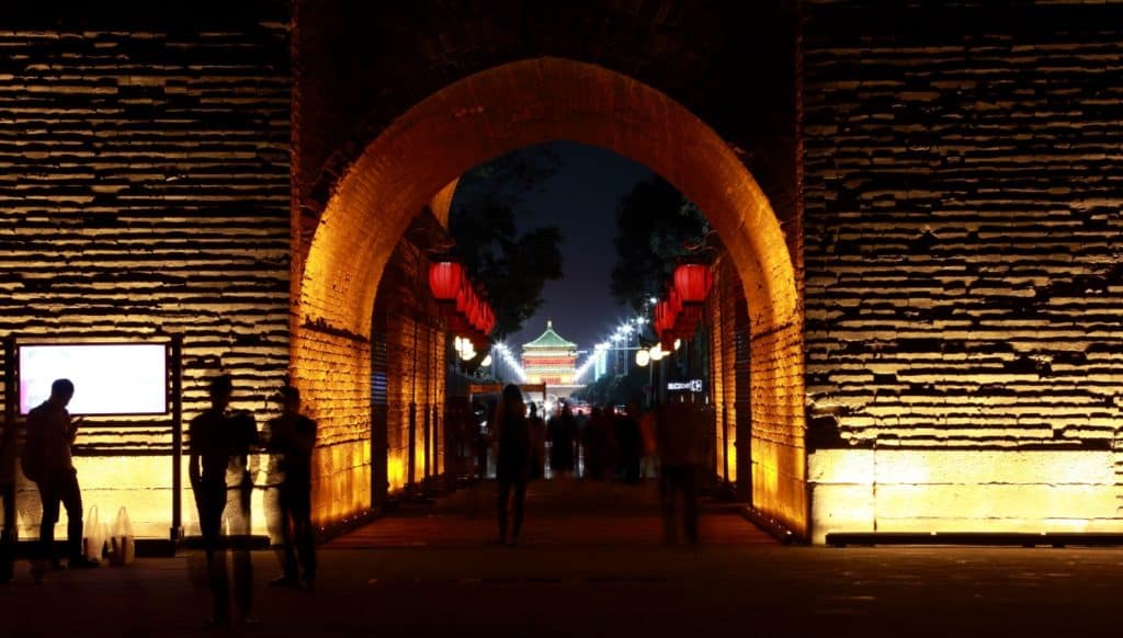 Xian South Gate by night